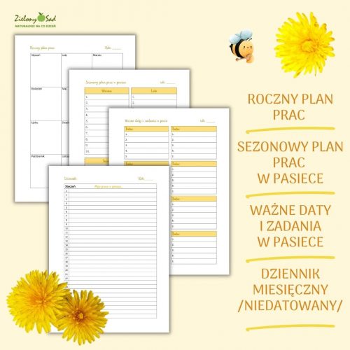 Notes pasieczny – Kalendarz i notatnik pszczelarza.