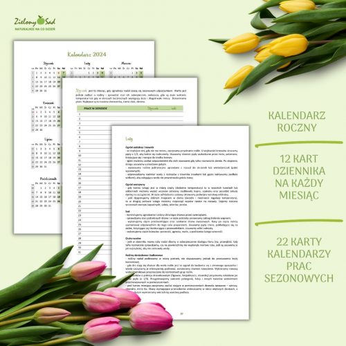 Kalendarz Ogrodnika z terminarzami siewu, sadzenia i cięcia roślin