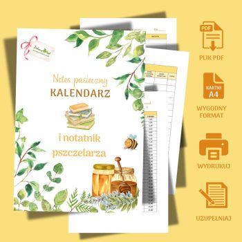Notes pasieczny kalendarz i notatnik pszczelarza