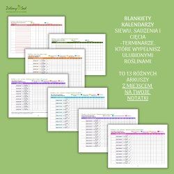 Kalendarz ogrodnika z terminarzami Anna Niezgoda Zielony Sad