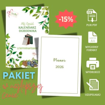 Kalendarz ogrodnika i Planer 2026 Zielony Sad