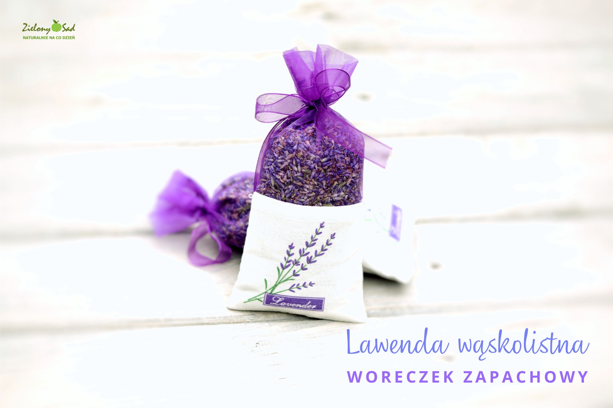 Saszetka suszonej lawendy wąskolistnej ekologicznej, woreczek z lawendą